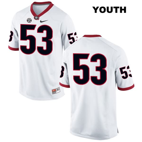 Georgia Bulldogs Youth Lamont Gaillard #53 NCAA No Name Authentic White Nike Stitched College Football Jersey LND0456QV